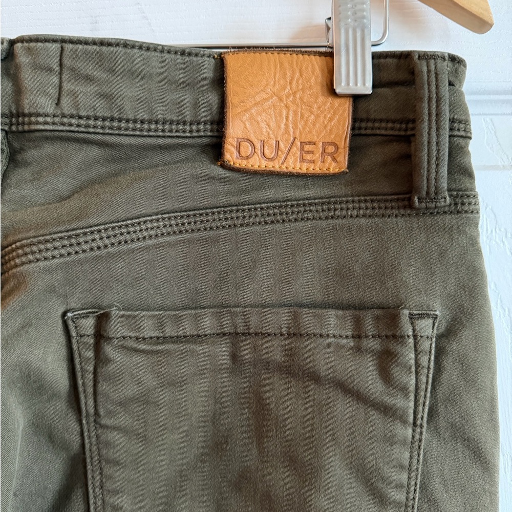 DUER Men's Olive Green No Sweat Slim Fit Pants (N2X) - Men's 32x32 - Picture 6 of 8